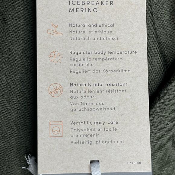 Icebreaker Merino 200 Oasis Long Sleeve Half Zip Base Layer Top Green Small New - Picture 11 of 16